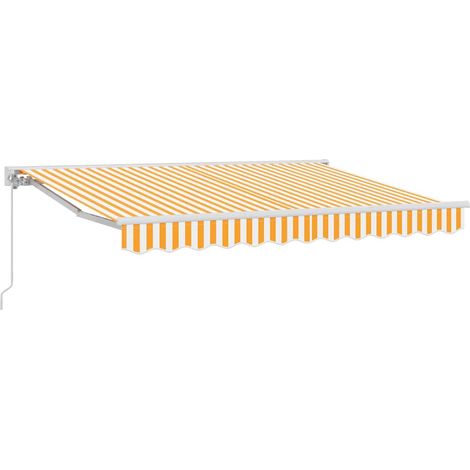 Maison Exclusive - Struttura della tenda Giallo e Bianco 250 x 200 cm