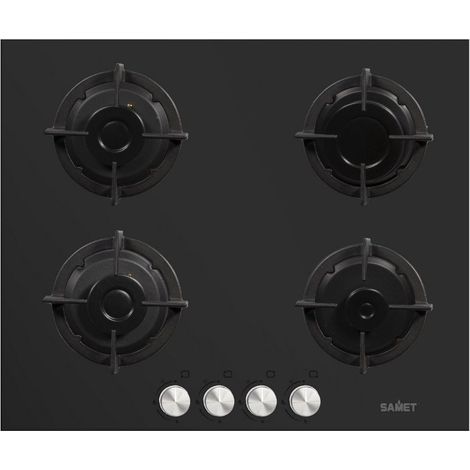 Samet Piano cottura Venere 60 in vetro 4 fuochi nero (1/3)