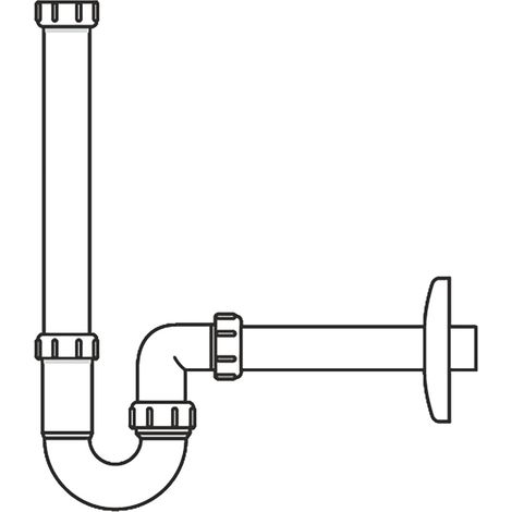 Sifón LAUFEN Il Bagno Alessi One, DN32, con tubo de desagüe