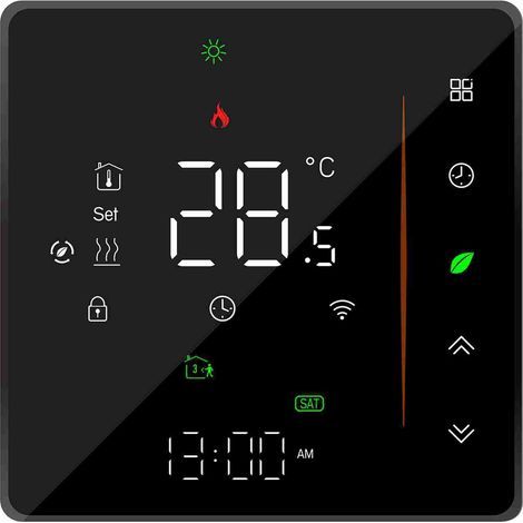Intelligenter WLAN-Thermostat, Temperaturregler, wöchentlich programmierbar, unterstützt Touch-Bedienung, mobile App, Sprachsteuerung, kompatibel mit Alexa/Home, für den (1/5)