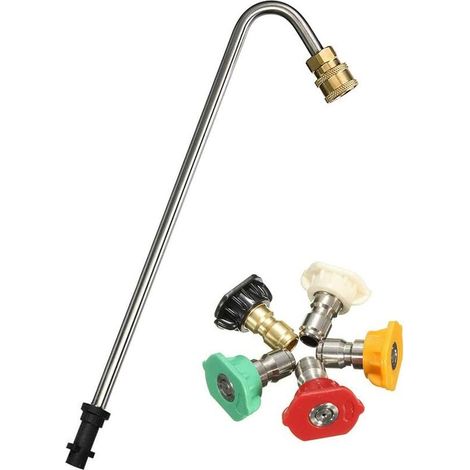 Pressure Washer Gutter Cleaner Rod, 35cm (13in), Pressure Washer Gutter Cleaner Rod Adapter for Karcher K2 K3 K4 K5 K6 K7 (1/5)