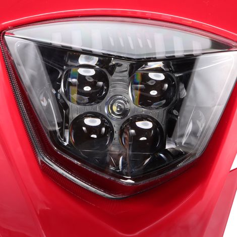 Motorradzubehör, Scheinwerfer, universelle LED-Scheinwerfer für Geländefahrzeuge (rot). (1/4)