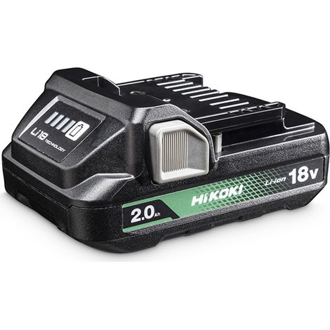 Batterie Li-ion 18V 2,0Ah 377796 – Longue durée de vie sans effet mémoire – Compatible outils HIKOKI 18V – Écran LED charge restante (1/2)