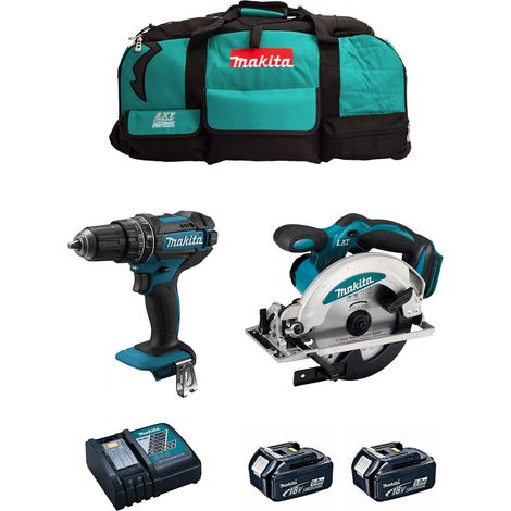 MAKITA Kit MK203 (DHP482 + DSS610 + 2 x 5,0 Ah + DC18RC + LXT600) (1/5)