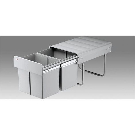 WESCO 787911-85 Einbau Abfallsammler Double-Master Maxi 40 DT, alugrau (1/2)