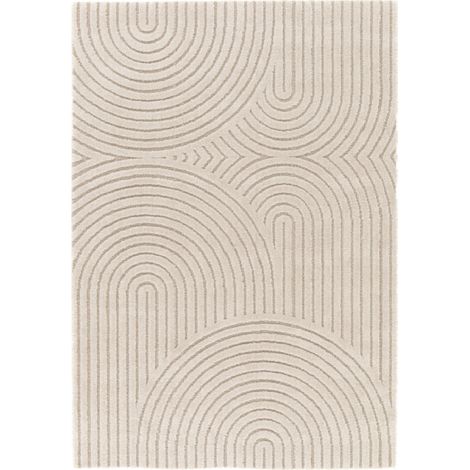 Bobochic – Tapis poils ras rectangle 160x230 cm – Motif abstrait moderne – 60% polypropylène, 40% polyester – Label OEKO-TEX (1/5)