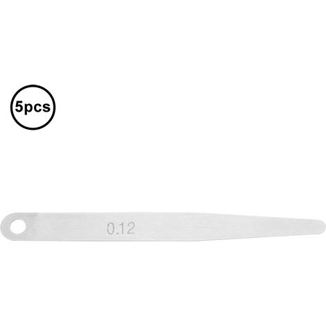 5pcs 0.12mm Thickness Feeler Gauge Metric Filler Thickness Gage Measurement Tool (0.12mm)