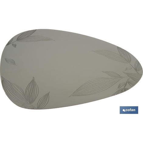 Pack de 6 sous-assiettes triangulaires vertes imprimées 45 x 36 cm (1/4)