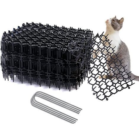 Filet anti-chat avec pointes 12 pièces – Protection des végétaux – Maille résistante – Pour clôture jardin et ferme (1/5)
