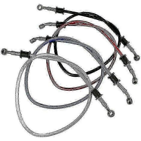 Durite de frein/embrayage tressée en acier inoxydable pour moto, 60-200 cm. (1/5)