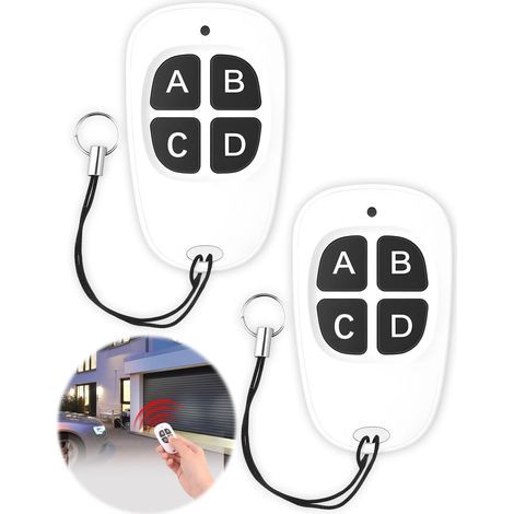 Telecommande Universelle Portail 433.92 MHz 2 Pièces Duplicateur sans Fil à 4 Boutons Telecommande Copieus pour Porte de Garage Portée de 50m Compatible avec 2260 2262 PT2264 5326 22401527 (1/4)