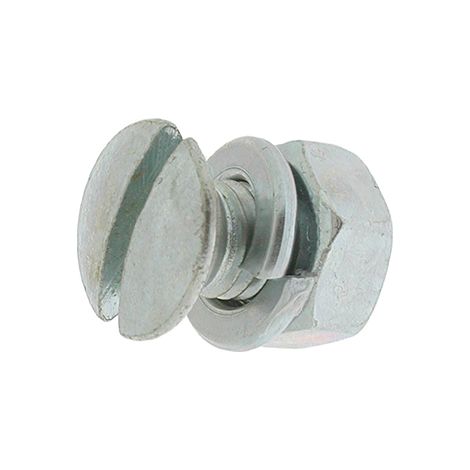 Schwertschraube mit Mutter und Scheibe, passend für Brill und Gardena – Länge: 16 mm, Durchmesser: 8 mm