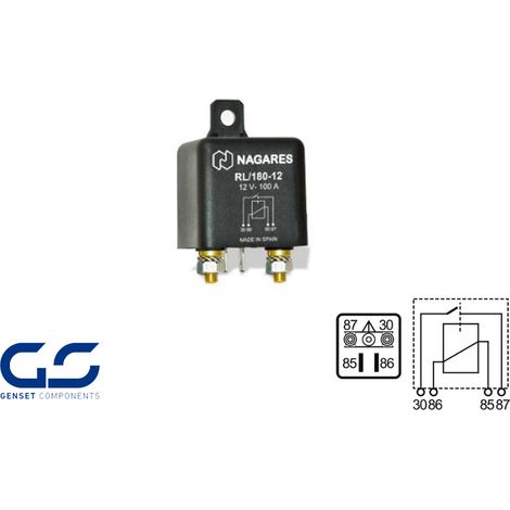 Relé RL/180-12 12V-100A MAHLE / NAGARES (1/2)