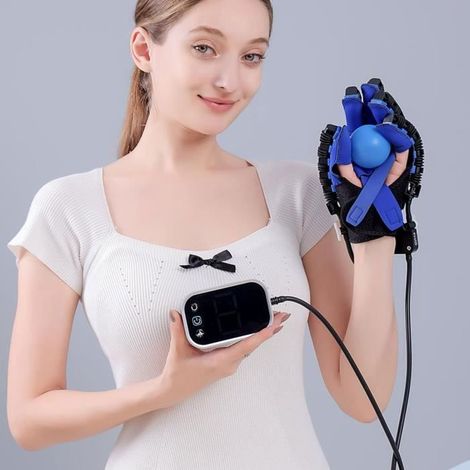HURRISE équipement de récupération des coups main Gant de robot de rééducation 1 à 9 niveaux de réglage de la moto gants - S (1/4)