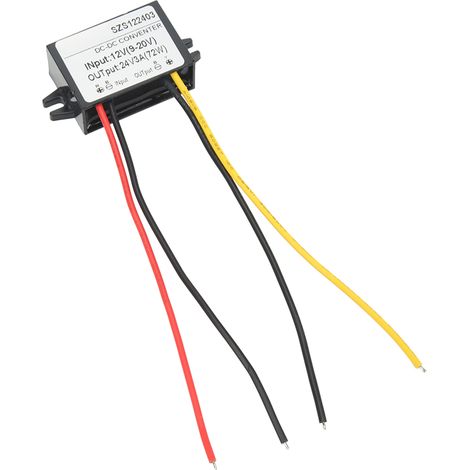 Convertisseur élévateur de tension CC/CC 12 V 9-20 V vers 24 V 3 A, étanche et ultra-mince, pour équipements électriques (1/5)