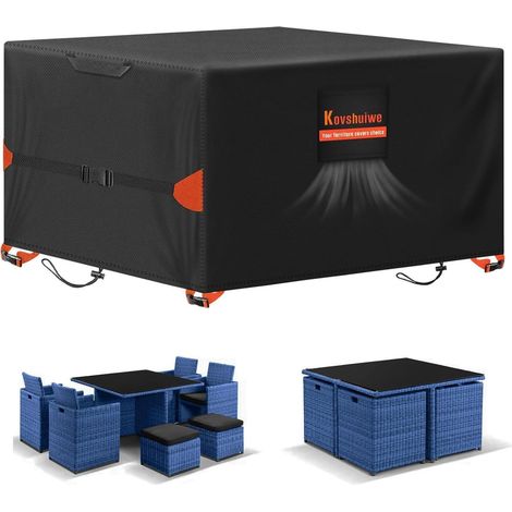 Gartenmöbelabdeckung 420D Oxford wasserdicht UV Schutz 90x90x90cm (1/5)