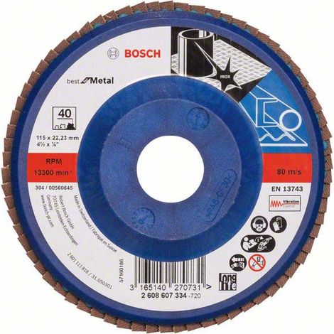 Bosch PRO X571 Fächerschleifscheibe 115 mm G40 - 2608607334 (1/5)