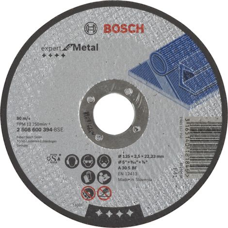BOSCH EXPERT disco de corte con buje plano Metales especiales 125X2,5 MM - 2608600394