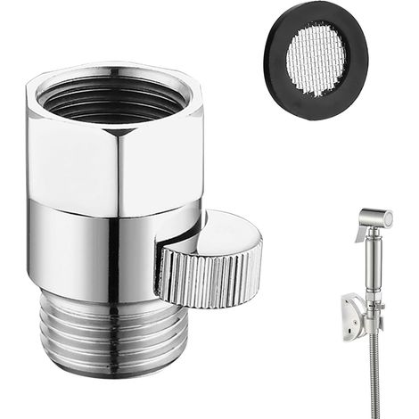 Vanne D'arrêt 1/2, Valve de Pommeau de Douche, Vannes de Contrôle du Débit D'eau, Connexion Standard G1/2, Robinet D'arrêt de Douche pour Pomme de Douche à Main et Douchette Fixe (1/5)