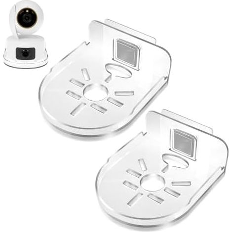 CSPARKV 9.5x12x3.5cm 2Pcs Wall Mount Bracket Compatible with Surveillance Camera, Plastic Universal Accessories Brackets for Dome Camera (1/5)