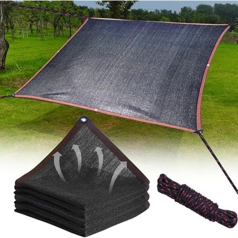3x4M Schattierungsnetz, Garten Schattiernetz, Schattennetz mit Ösen, Sonnenschutz Netz Leicht und Haltbarkeit, UV Schattennetz für Pergola, Garten, Gewächshaus, Hühnerstall, Outdoor (1/5)
