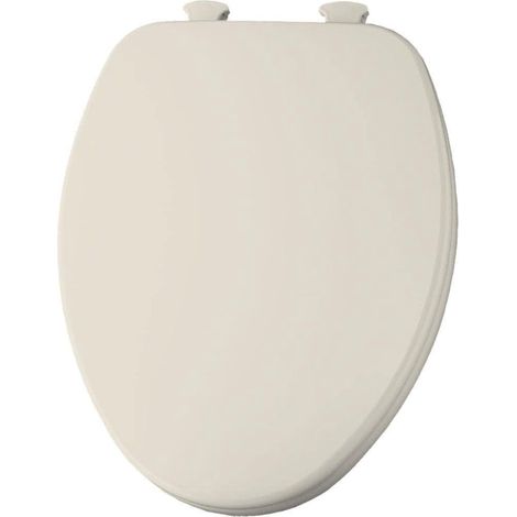 Abattant de toilette CHURCH 585EC 346 avec charnière facile à nettoyer et à changer, allongé, en bois émaillé durable, couleur biscuit/lin (1/5)