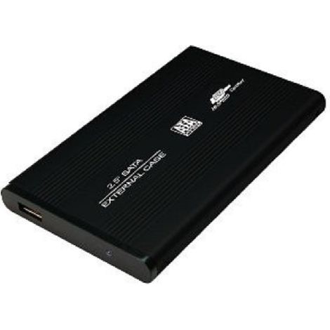 Supporto usb esterno per hard disk usb 2.0 in alluminio nero (1/2)