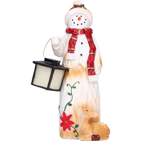 realistischer und liebenswerter Schneemann aus Kunstharz (1/5)