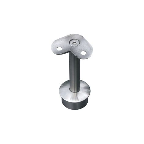 [QUALITE FRANCAISE] - Support main courante d'angle pour tube Ø42,4mm - Hauteur 80mm Ouverture 90° - À manchonner - Inox 316