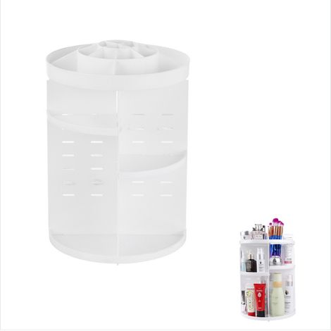 Maquillage de Organisateur, Rotatif 360 Degrés Rangements pour Produits Cosmétiques Bijoux Présentoir, Réglable Vanity Organisateurs Salle