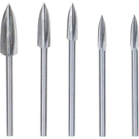 Ecleanfy - 5 Pièces Fraise Outils De Sculpture Gravure Fraises Rotatives (1/4)