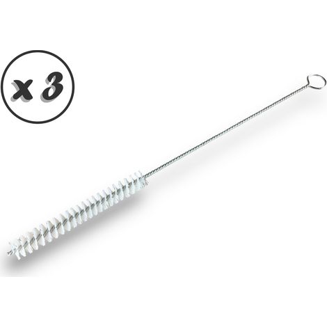 Goupillon NYLON multifonction Différents diamètres Garnissage 100 mm Manche Torsadé - Quantité x 3 - Ø 13 mm - NYLON