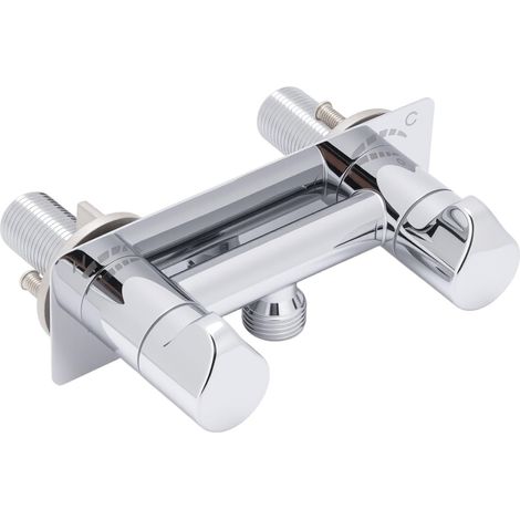 Robinet de douche à fermeture éclair en acier inoxydable 304, 10,2 cm, valve de rechange pour douche à fermeture éclair, inverseur intérieur et extérieur, pour eau chaude et froide (1/5)