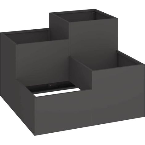 Maison Exclusive - Gartenblumentopf Schwarz 100 x 100 x 60 cm Sta