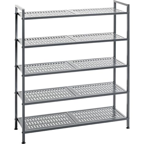 Étagère à Chaussures 5 Niveaux "Arthur" 90cm Anthracite (1/5)