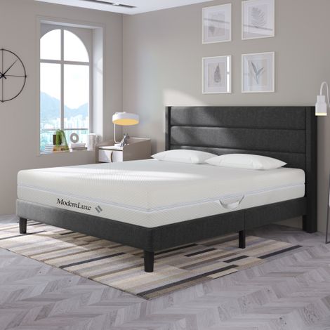 (=TH310158AAA) Matelas en mousse à froid, 140 x 200 cm, matelas confort 7 zones, 20 cm d'épaisseur, H3, H2, matelas ergonomique en mousse à froid avec poignées et housse lavable, matelassé en fibres c (1/5)
