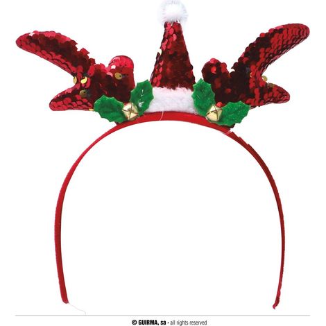 Diadema con tiara de lentejuelas de Papá Noel