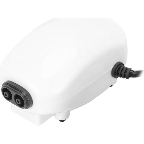 Pompe à oxygène compacte et silencieuse à double sortie pour aquarium domestique, idéale pour l'élevage de poissons (prise UE 220 V). (1/5)