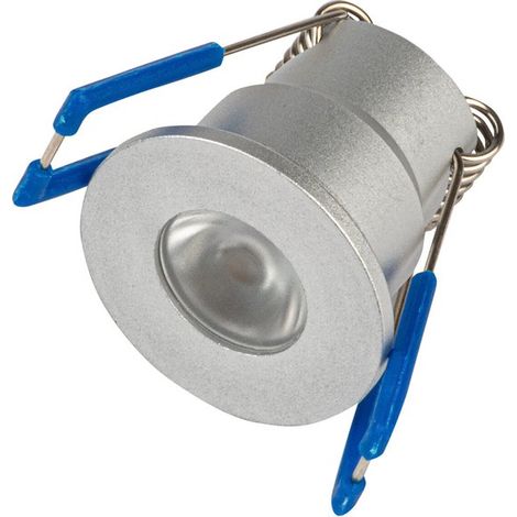 Spot LED pour véranda - 3 W - Blanc naturel 4000 K - Intensité variable - Étanchéité IP65 - Encastrable - Rond - Argent mat - Aluminium - 12 V (1/5)