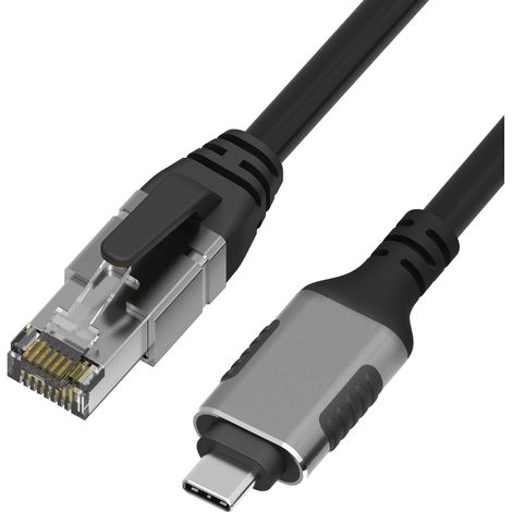 Câble USB-C 3.1 vers RJ45 LAN 1 Gbit/s NÖRDIC de 3 m, compatible Windows, macOS, Linux et ChromeOS (1/4)