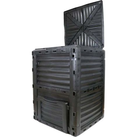 Bac à compost anti-corrosion résistant aux UV conteneur de jardin pour déchets feuilles 300L (1/5)