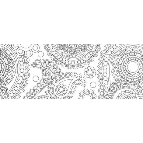 Ruban adhésif décoratif à colorier - ARTEMIO - Flower power - 5 cm - Noir (1/3)