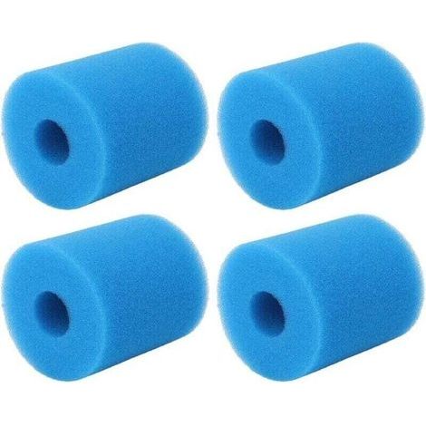 Cartouche D'éponge de Filtre de Piscine de Type H de 4 Pièces, éponge de Rechange de Cartouches de Mousse de Filtre de Piscine pour la Pompe de Piscine (1/4)