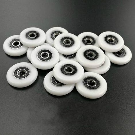 8 Stück Schiebetürrollen für Badezimmer, Flur und Dusche, Außendurchmesser 19 mm/20 mm/22 mm/23 mm/25 mm/27 mm, Lagerbohrung 5 mm (1/5)