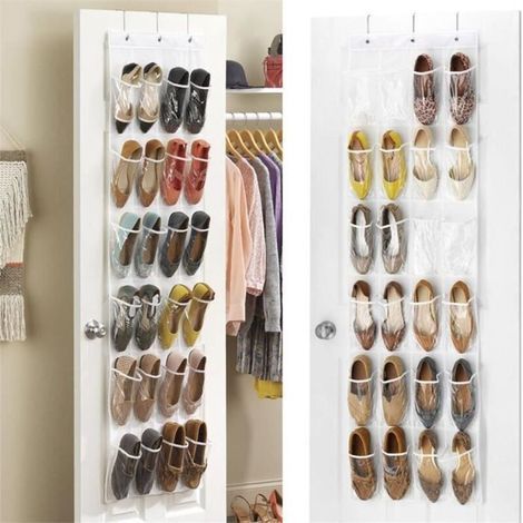 collezione di borse porta scarpe da appendere alla porta dell'organizzatore di scarpe (1/3)