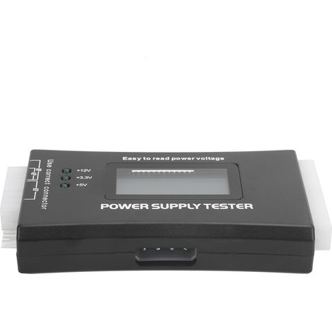 20/24-poliger PC-Netzteiltester mit LCD-Anzeige, Spannungs- und PG-Wert-Messung für ATX, BTX und ITX (1/5)