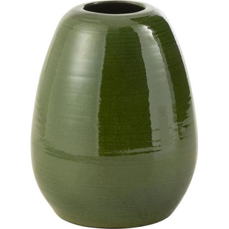 Vase rond 23x23x30 cm en porcelaine verte