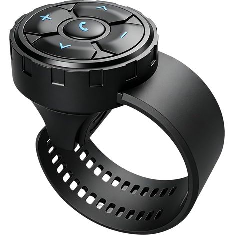 Bouton Télécommande Multimédia Bluetooth pour Guidon, Casque Audio sans Fil pour Casque, Contrôleur Multimédia pour Guidon de Moto, pour Contrôler La Musique, Les Appels Et Le Volume (1/5)