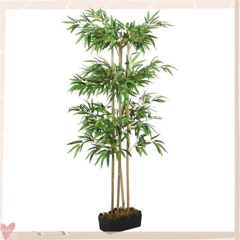 Bambou artificiel - VINGVO - 358981 - 760 feuilles - 120 cm - Vert réaliste (1/5)