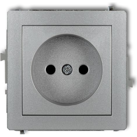 Deco Presa singola b/u argento metallizzato 7DGP-1p